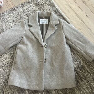 Zara Beige Wool Blend Jacket